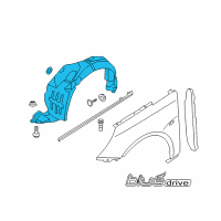 OEM 2012 Hyundai Sonata Front Wheel Guard Assembly, Right Diagram - 86812-4R000