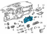 OEM 2022 GMC Sierra 2500 HD Instrument Cluster Diagram - 84935282