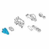 OEM 2017 Nissan Sentra Front Engine Mounting Bracket, Driver Side Diagram - 11253-3RU1A