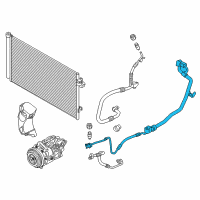 OEM BMW 750i Refrigerant Line, Double Pipe Diagram - 64-53-9-324-805