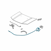 OEM 2012 Honda Pilot Wire Assembly, Hood Diagram - 74130-SZA-A00