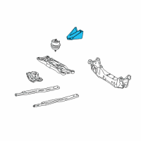 OEM 2002 Lincoln LS Front Mount Bracket Diagram - XW4Z-6031-BA