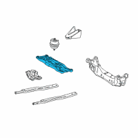 OEM 2000 Lincoln LS Support Assembly Diagram - XW4Z-6A023-BA