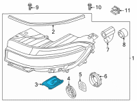 OEM 2022 Hyundai Ioniq 5 L.E.D DRIVER MODULE-HEADLAMP Diagram - 92180-GI150