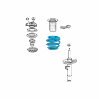 OEM Honda Insight Spring Right, Front Diagram - 51401-TXM-A03