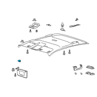 OEM 2019 Ford Ranger Visor Bracket Diagram - KB3Z-2104132-AA