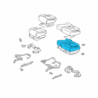 OEM Lexus LS430 Pad, Rear Seat Cushion, LH Diagram - 71612-50110