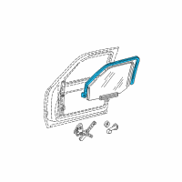 OEM GMC Yukon Glass Run Diagram - 15001926