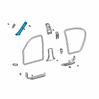 OEM Lexus ES300 Garnish, Front Pillar, RH Diagram - 62210-33120-A1