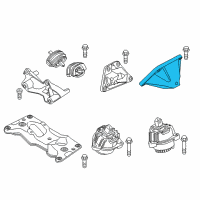 OEM 2012 BMW 528i Engine Mount Bracket Left Diagram - 22-11-6-781-233