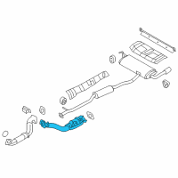 OEM Nissan Rogue Exhaust Tube Assembly Connect, Front Diagram - 20018-4BA4A