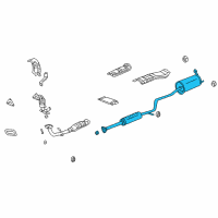 OEM 2004 Honda Insight Muffler Set, Exhuast Diagram - 18030-S3Y-J00