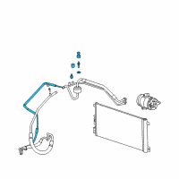 OEM Saturn Aura Suction & Discharge Hose Assembly Diagram - 19257313