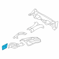 OEM 2011 BMW X5 Heat Resist.Plate Right Engine Support Diagram - 51-48-7-158-412