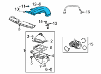 OEM 2022 Chevrolet Trailblazer Intake Duct Diagram - 60003010