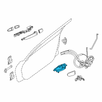 OEM Nissan Rear Door Inside Handle Assembly, Left Diagram - 80671-4RA0A