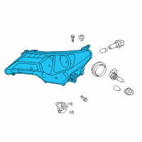 OEM 2014 Toyota RAV4 Composite Headlamp Diagram - 81170-42592