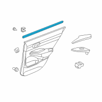 OEM 2009 Honda Civic Weatherstrip, RR. Door (Inner) Diagram - 72835-SNA-A01