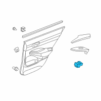 OEM 2010 Honda Civic Switch Assembly, Rear Power Window Diagram - 35760-SNA-J03