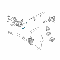 OEM 2012 Honda Civic Gasket, Water Pump Diagram - 19222-RW0-003