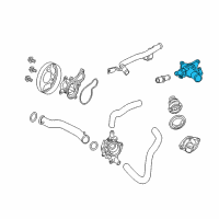 OEM 2015 Honda Civic Cover, Water Outlet Diagram - 19315-RW0-A00