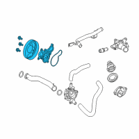 OEM 2014 Honda Civic Water Pump Assembly Diagram - 19200-RW0-003