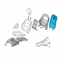 OEM 2019 Hyundai Elantra Map Board Assembly-Front Seat Back, L Diagram - 88391-F3000