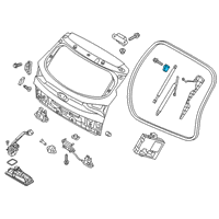 OEM 2016 Hyundai Tucson Bracket-Tail Gate LIFTER, LH Diagram - 81772-D3100