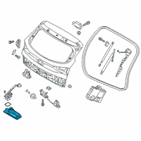 OEM Hyundai Outside Handle & Lock Assembly-Trunk Lid Diagram - 81260-D3510