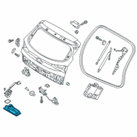 OEM Hyundai Tucson Outside Handle & Lock Assembly-Trunk Lid Diagram - 81260-D3510