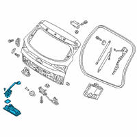 OEM Hyundai Rear Camera & Trunk Lid Handle Assembly Diagram - 95760-D3700