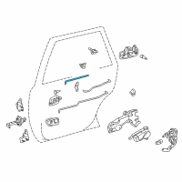 OEM 1999 Toyota Camry Link, Rear Door Inside Locking, LH Diagram - 69738-AA010