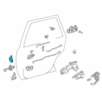 OEM 2000 Lexus ES300 Hinge Assembly, Rear Door Diagram - 68760-AA010