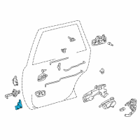 OEM Lexus RX300 Hinge Assy, Rear Door, Lower RH Diagram - 68770-33010