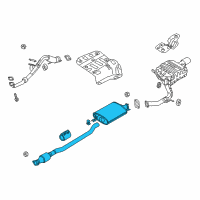 OEM 2016 Kia Sorento Center Muffler Complete Diagram - 28600C6100