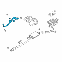 OEM 2020 Hyundai Palisade Front Muffler Assembly Diagram - 28610-C6200