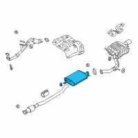 OEM Kia Sorento Center Muffler Assembly Diagram - 28650C6110