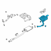 OEM Kia Sorento Rear Muffler Assembly Diagram - 28710C6210