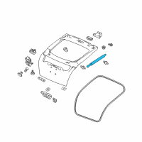 OEM 2012 Honda Crosstour Stay Assembly, Driver Side Diagram - 74870-TP6-306