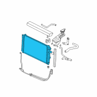 OEM 1998 Oldsmobile Cutlass Radiator Assembly Diagram - 52477424