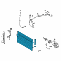 OEM 2019 Hyundai Santa Fe XL Condenser Assembly-Cooler Diagram - 97606-2W501