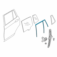OEM 2015 BMW X4 Window Guide, Left Rear Door Diagram - 51-35-7-335-497