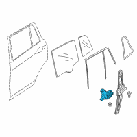 OEM 2013 BMW X3 Power Window Motor Rear Left Diagram - 67-62-7-322-747