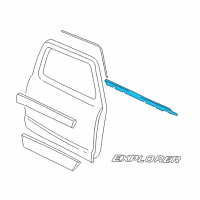 OEM Ford Explorer Sport Belt Weatherstrip Diagram - F1TZ-9821453-A