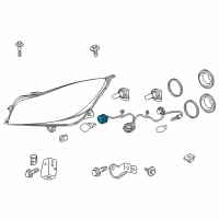 Genuine Chevrolet Camaro Headlight Sockets diagram