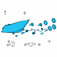 OEM 2017 Buick Regal Composite Headlamp Diagram - 13409903