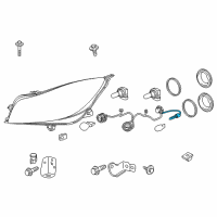 OEM Buick Regal Cover-Headlamp Bulb Access Diagram - 13297812
