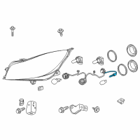 OEM 2013 Buick Regal Cover-Headlamp Bulb Access Diagram - 13297812