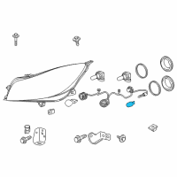 OEM 2015 GMC Acadia Marker Lamp Bulb Diagram - 10351681