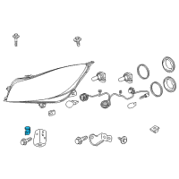 OEM 2021 Chevrolet Trailblazer Retainer-Headlamp Diagram - 13255509